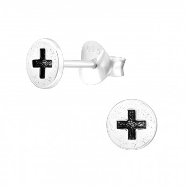 Screw - 925 Sterling Silver Kids Plain Ear Studs SD43113