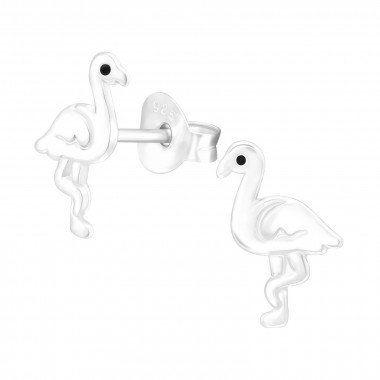 Flamingo - 925 Sterling Silver Kids Plain Ear Studs SD43153
