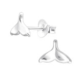 Whale's Tail - 925 Sterling Silver Kids Plain Ear Studs SD44038