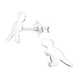 Dinosaur - 925 Sterling Silver Kids Plain Ear Studs SD44041