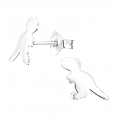 Dinosaur - 925 Sterling Silver Kids Plain Ear Studs SD44041