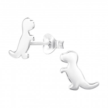 Dinosaur - 925 Sterling Silver Kids Plain Ear Studs SD46576