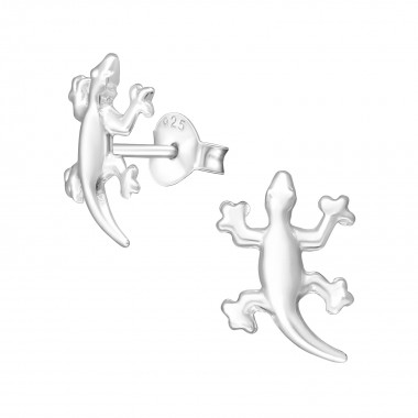 Lizard - 925 Sterling Silver Kids Plain Ear Studs SD8709