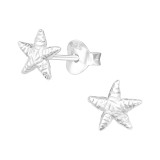 Sea star - 925 Sterling Silver Kids Plain Ear Studs SD9510