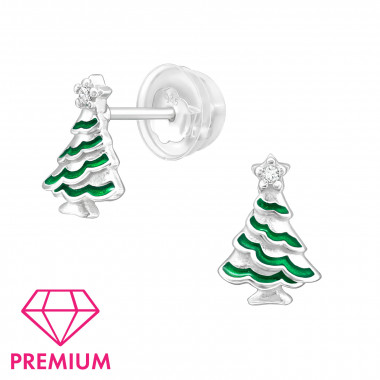 Christmas Tree - 925 Sterling Silver Premium Kids Jewelry SD40388