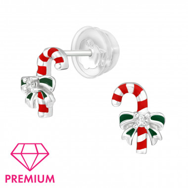 Candy Canes - 925 Sterling Silver Premium Kids Jewelry SD40384