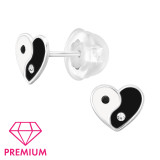 Yin Yang Heart - 925 Sterling Silver Premium Kids Jewelry SD46301