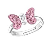 Butterfly - 925 Sterling Silver Kids Rings SD12214