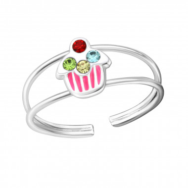 Cupcake - 925 Sterling Silver Kids Rings SD20182