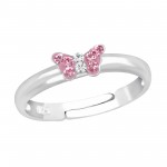 Small Butterfly - 925 Sterling Silver Kids Rings SD23474 Small Butterfly - 925 Sterling Silver Kids Rings SD23474