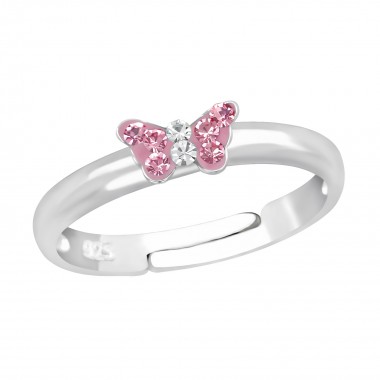 Small Butterfly - 925 Sterling Silver Kids Rings SD23474