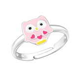 Owl - 925 Sterling Silver Kids Rings SD27727