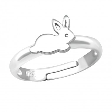 Rabbit - 925 Sterling Silver Kids Rings SD28108