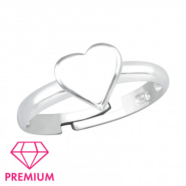 Heart - 925 Sterling Silver Kids Rings SD32489