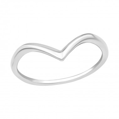 V Shaped - 925 Sterling Silver Kids Rings SD40280