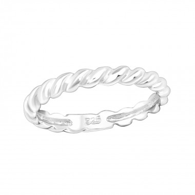 Rope - 925 Sterling Silver Kids Rings SD40312