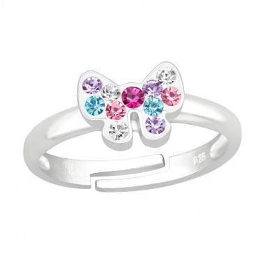 Ribbon Bow - 925 Sterling Silver Kids Rings SD41537