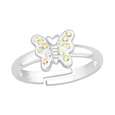 Butterfly - 925 Sterling Silver Kids Rings SD41544