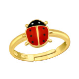 Ladybug - 925 Sterling Silver Kids Rings SD43358