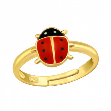 Ladybug - 925 Sterling Silver Kids Rings SD43358