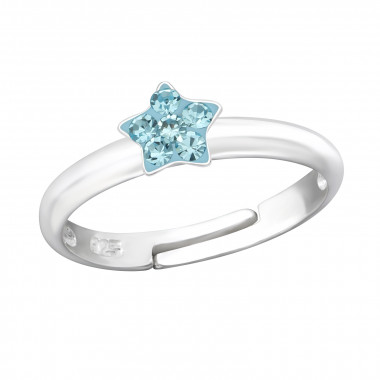 Star - 925 Sterling Silver Kids Rings SD43536