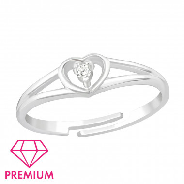 Heart - 925 Sterling Silver Kids Rings SD43643