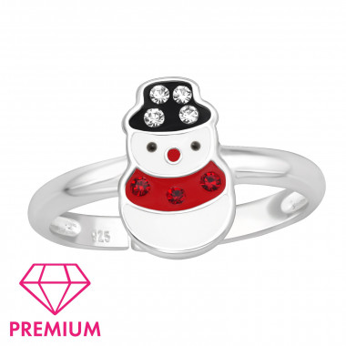 Snowman - 925 Sterling Silver Kids Rings SD43976