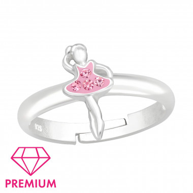 Ballet Girl - 925 Sterling Silver Kids Rings SD43988