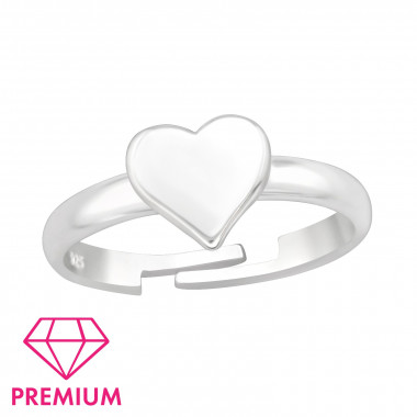 Heart - 925 Sterling Silver Kids Rings SD43994