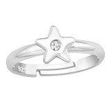 Star - 925 Sterling Silver Kids Rings SD44132