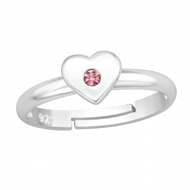 Heart - 925 Sterling Silver Kids Rings SD44133