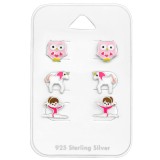 Pink - 925 Sterling Silver Kids Jewelry Sets SD28470