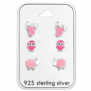 Pink - 925 Sterling Silver Kids Jewelry Sets SD28473