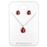 Lady Bug - 925 Sterling Silver Kids Jewelry Sets SD28974