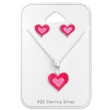 Heart - 925 Sterling Silver Kids Jewelry Sets SD28978