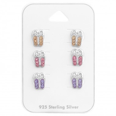 Ballerina Shoes - 925 Sterling Silver Kids Jewelry Sets SD38080