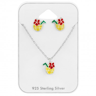 Pineapple Juice - 925 Sterling Silver Kids Jewelry Sets SD39728