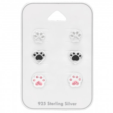 Paw Print - 925 Sterling Silver Kids Jewelry Sets SD43790