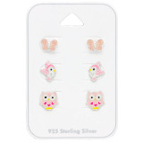 Flying Animals - 925 Sterling Silver Kids Jewelry Sets SD43795