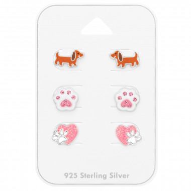 Dog Paw Prints - 925 Sterling Silver Kids Jewelry Sets SD47123