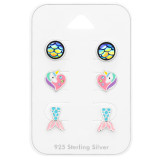 Unicorn & Mermaid Tail - 925 Sterling Silver Kids Jewelry Sets SD47125