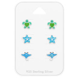 Sea Life - 925 Sterling Silver Kids Jewelry Sets SD47129