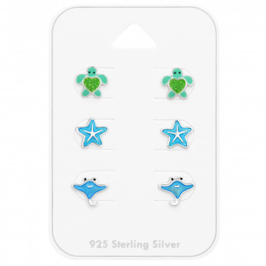 Sea Life - 925 Sterling Silver Kids Jewelry Sets SD47129