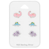 Dinosaur - 925 Sterling Silver Kids Jewelry Sets SD48995