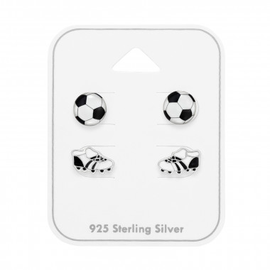 Football And Football Shoes - 925 Sterling Silver Kids Jewelry Sets SD49757