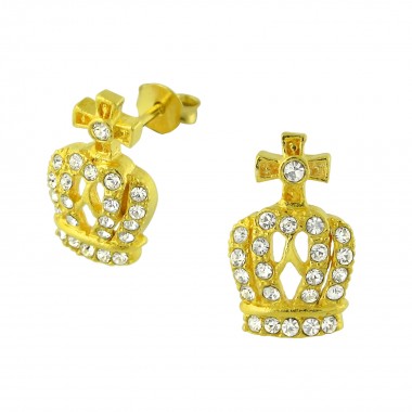 Crown - Brass Earrings & Studs SD2411