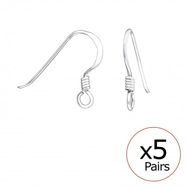 Fish Hook - 925 Sterling Silver Silver Findings SD33925