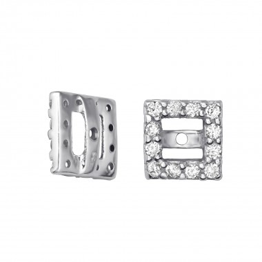 Square - 925 Sterling Silver Silver Findings SD35652