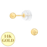 3mm Ball - 14K Gold Gold Earrings SD47913