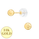 4mm Ball - 14K Gold Gold Earrings SD47915